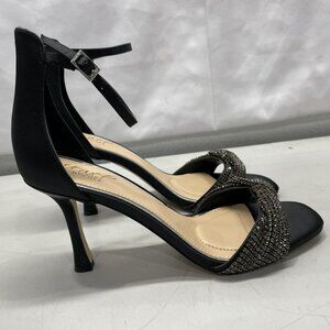 Jewel Badgley Mischka Women’s Yesica Heels – Black Satin – Size 9.5